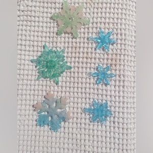 Resin snowflake Christmas ornaments . Choice of colors